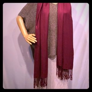 burgundy scarf